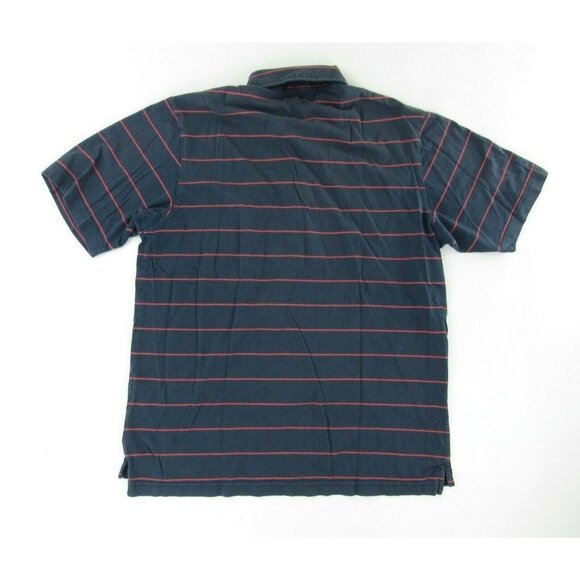 Vineyard Vines Mens Polo Shirt M Blue Red Striped Pima Cotton - Picture 2 of 6